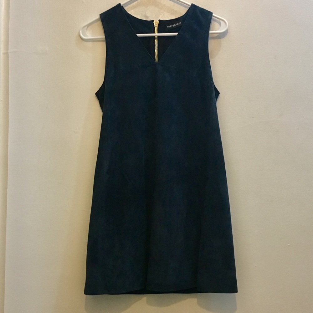 ThePerfext blue suede dress 4
